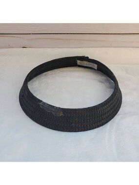 Vintage 1940s Black Braided Open Crown Ladys Head Piece Union Made USA 322613